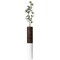 Modern White & Brown Decor Ribbed Accent - 31.5 Inches, Decorative Statement Piece for Living Room, Bedroom, or Office, Tall Floor Vase for Home Décor, Elegant Home Accent, White and Brown Floor Vase